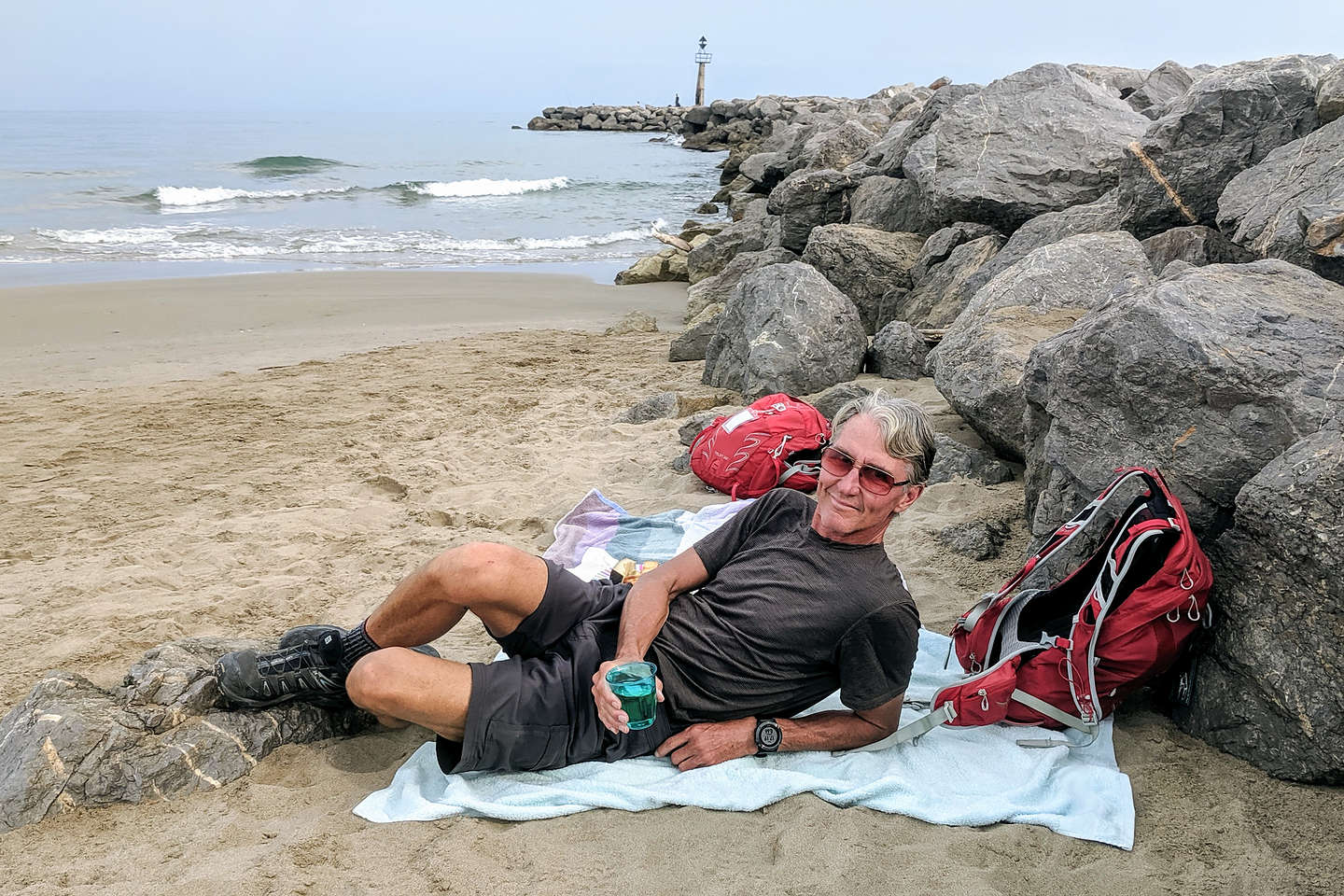 Cocktail hour on the Narbonne Plage