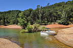 Captain Herb and his boat in our camping cove