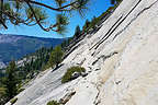 The dicey traverse on the way to the Diving Board