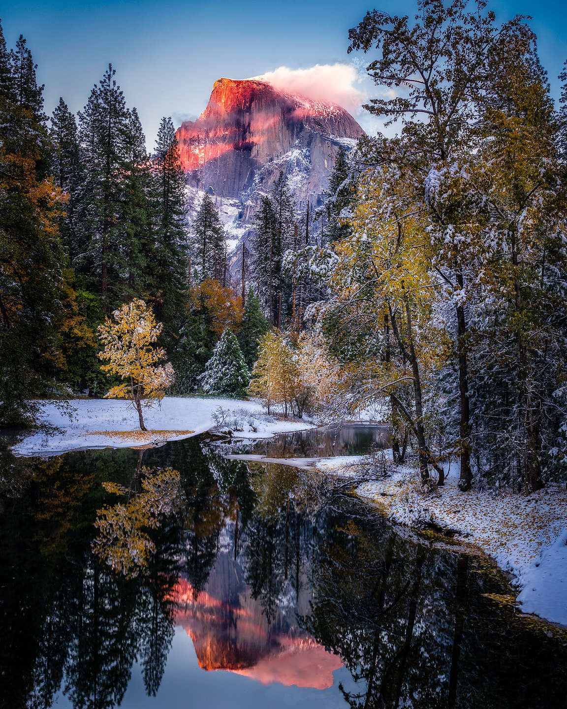 Arriving just in time to catch the alpenglow