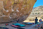 Andrew bouldering in the Buttermilks