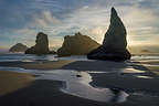 Bandon Beach during sunset