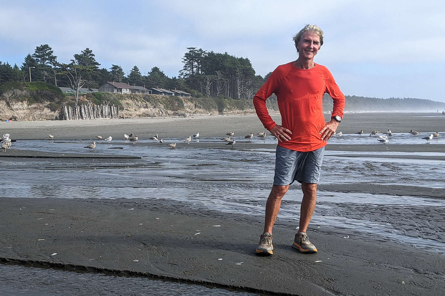 Post-run along Kalaloch Beach