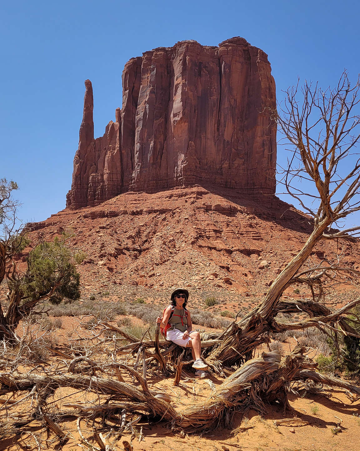 Taking a break on the backside of West Mitten