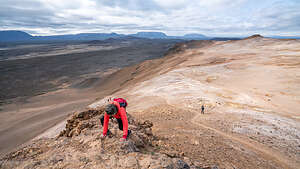 Climbing up Mt. Námafjall