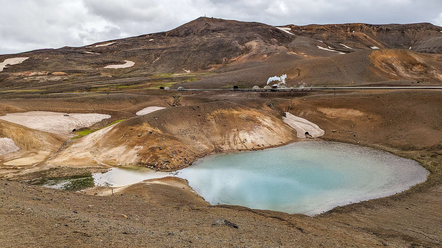 Geothermal Plant behind Viti Crater