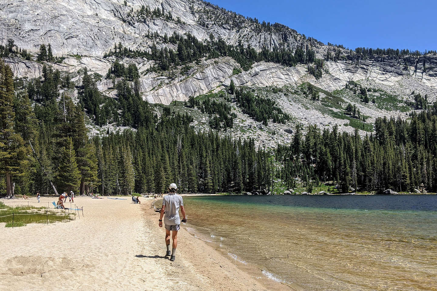 Herb setting out on the Tenaya Lake Loop