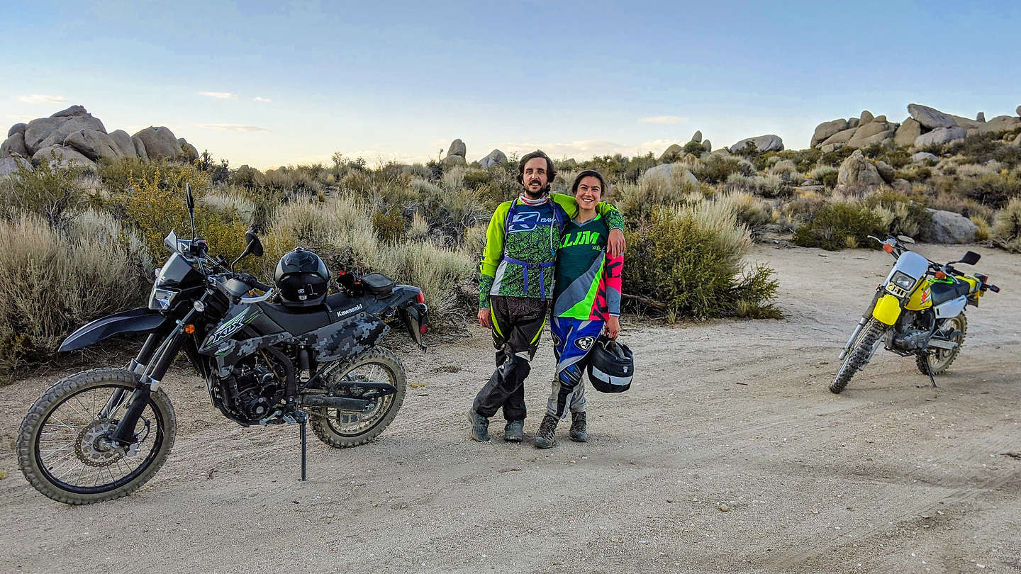 Andrew and Celeste along the Buttermilk Loop