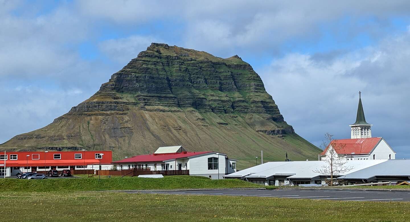 View of Kirkjufell from our campground