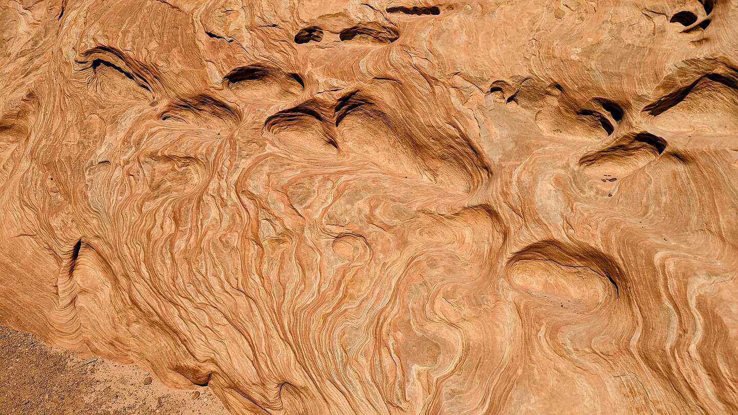 Textured walls of Little Wild Horse Slot Canyon