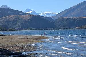 Our campground at Glendhu Bay