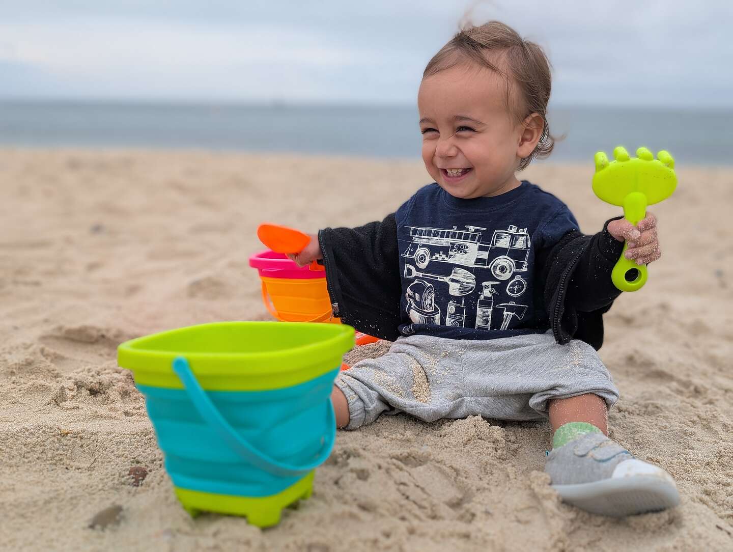 Walker enjoying the sand