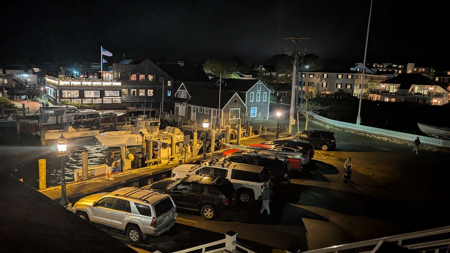 Post-dinner view from atop the Wharf 
