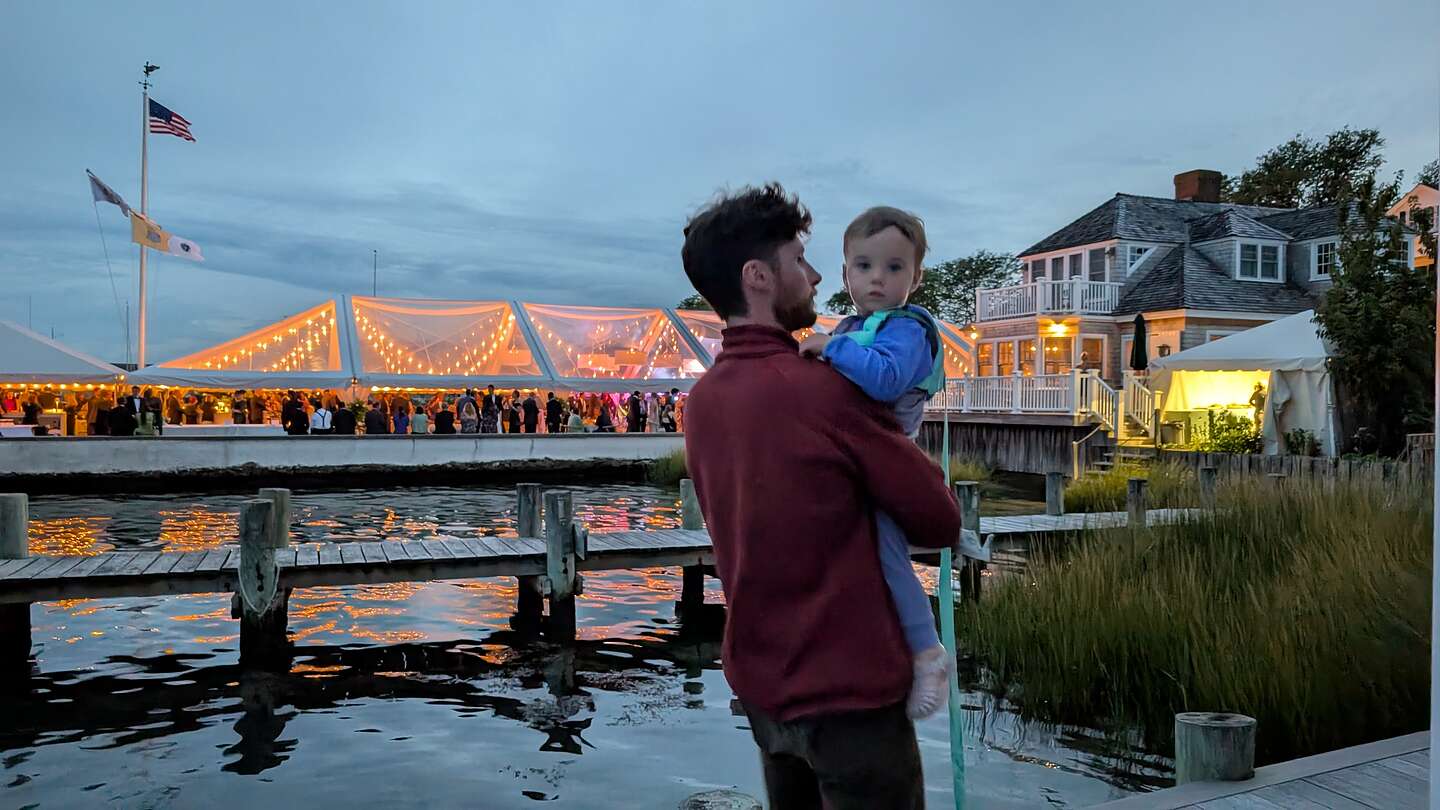 Enjoying the wedding