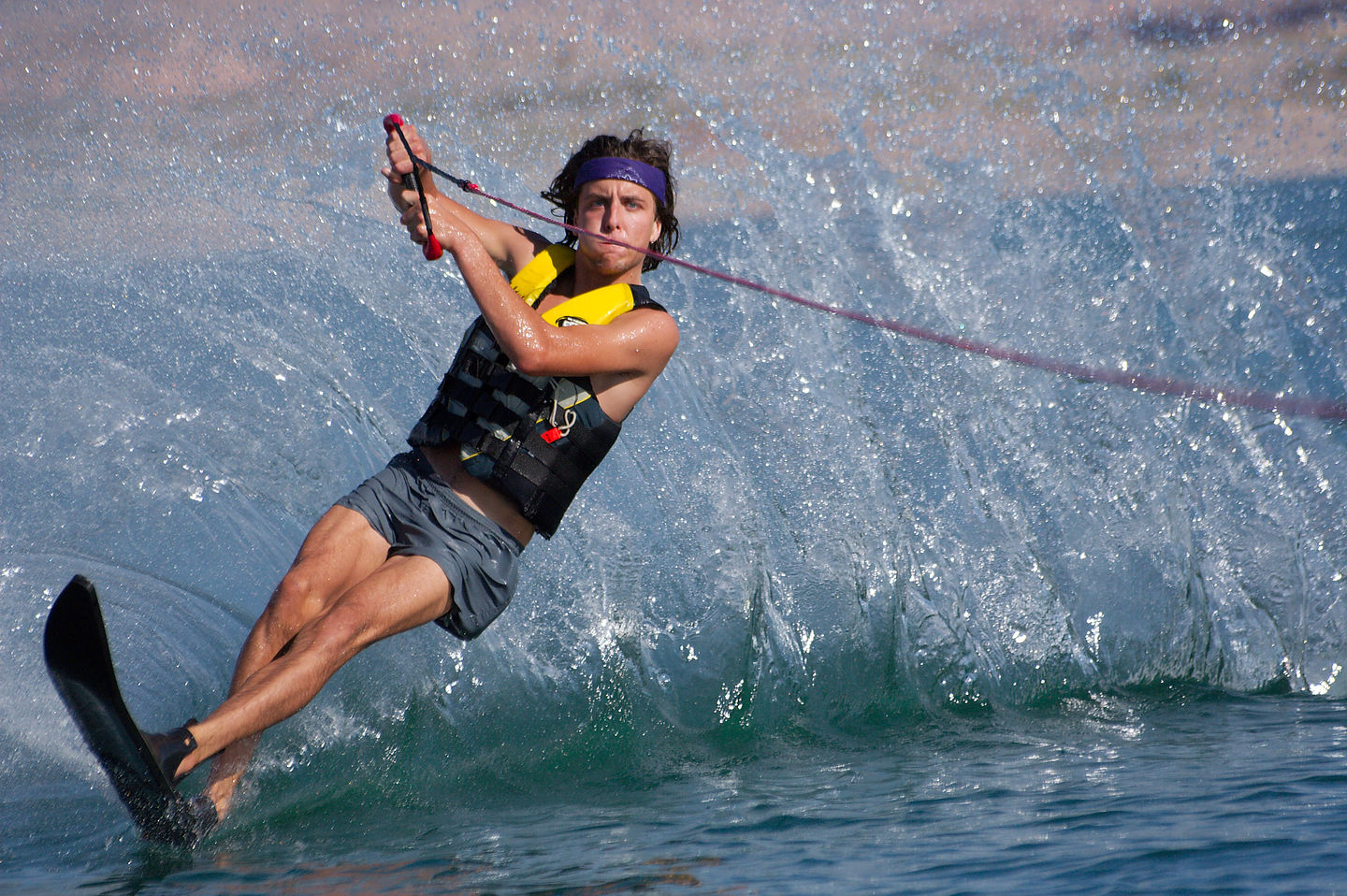 Andrew waterskiing Lake Mead - TJG