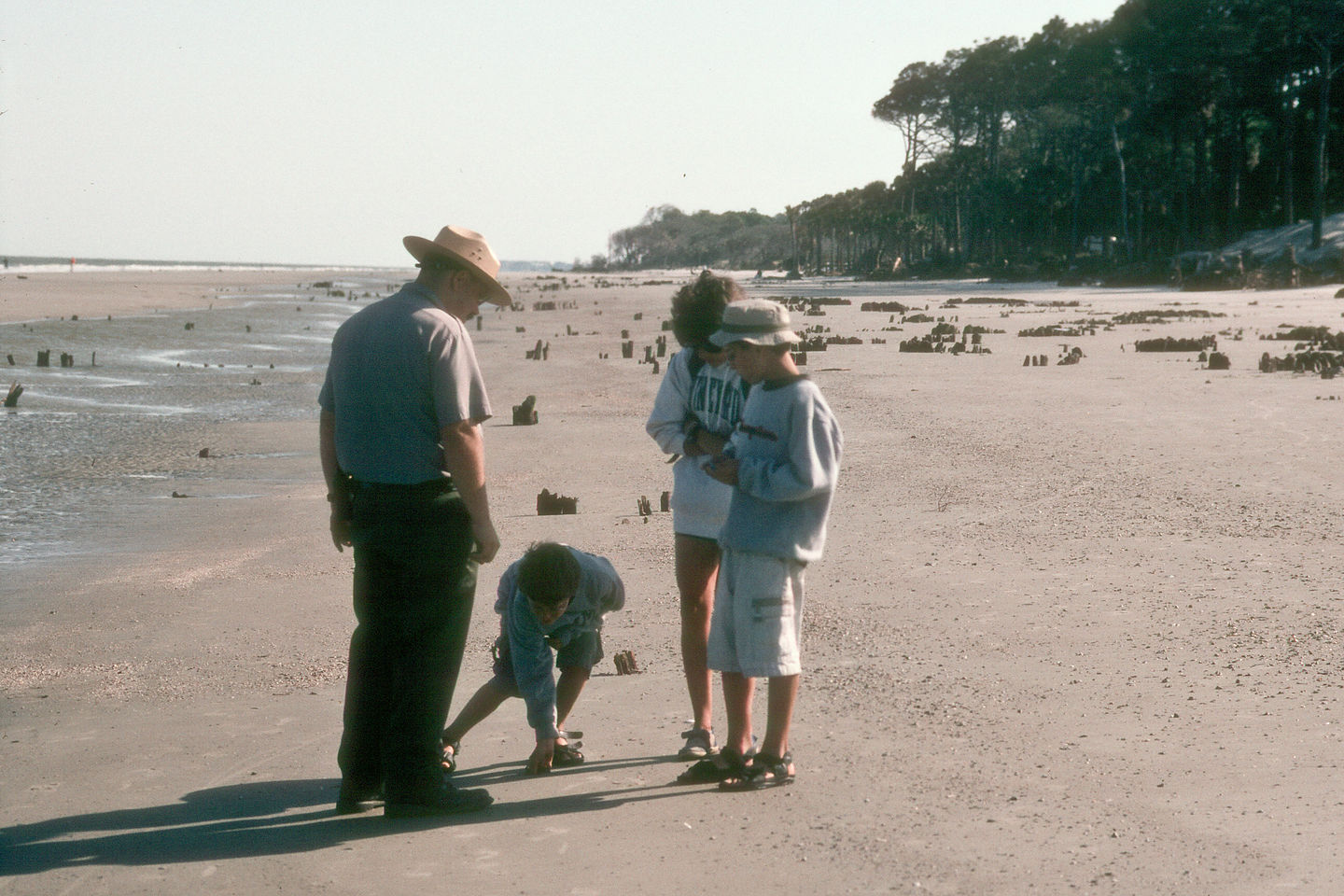 Ranger tour on beach