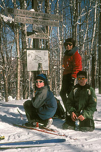 Lolo and boys at X-C trail crossing